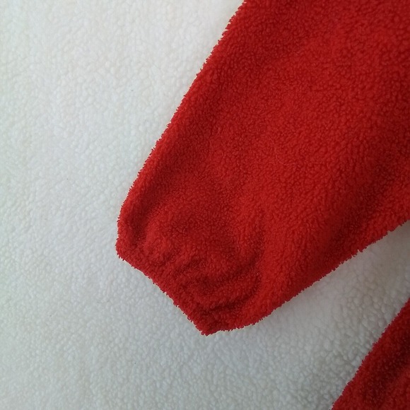 Loft Plus 1/4 Zip Fleece Lined Teddy‎ Bear Pullover Sweater Size 16/18 in Red - Picture 7 of 11